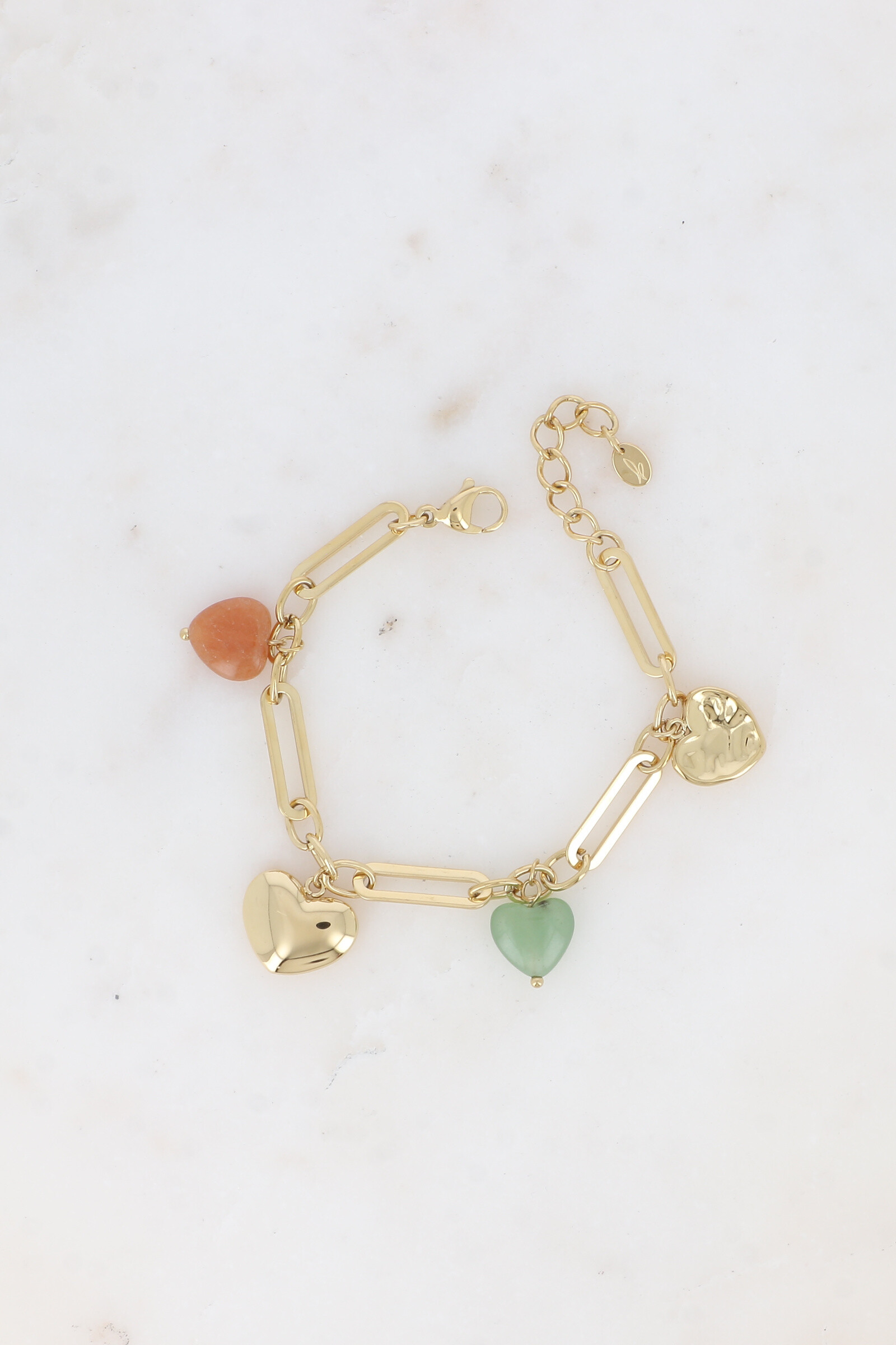 Großhändler Bohm - Armband - Multi Natural Stone Heart