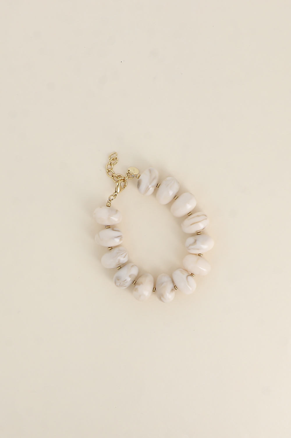 Grossista Bohm - Bracciale - grandi perle ovali in resina