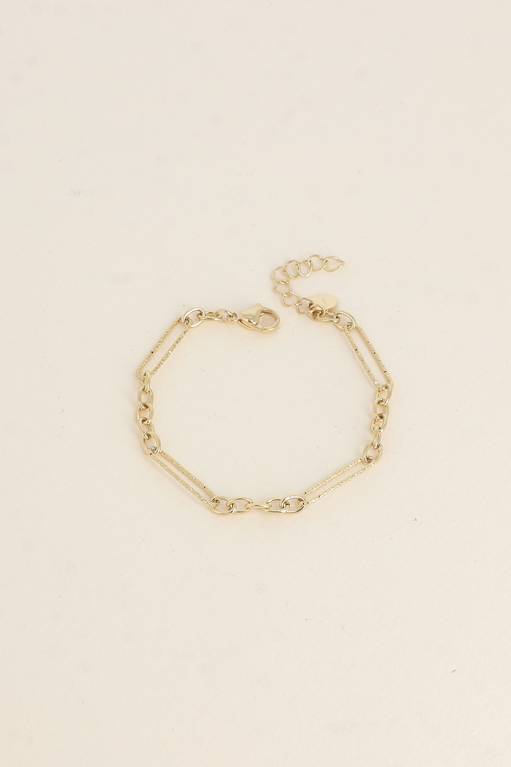 Grossiste Bohm - Bracelet - maillons ovales dentelés et petits maillons ovales