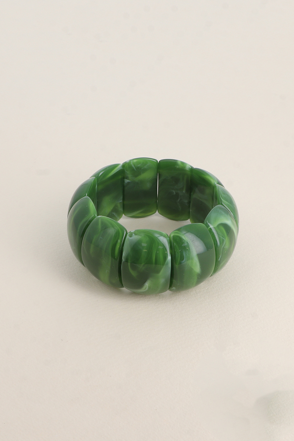 Mayorista Bohm - Pulsera elástica - piezas de resina colorida 32mm
