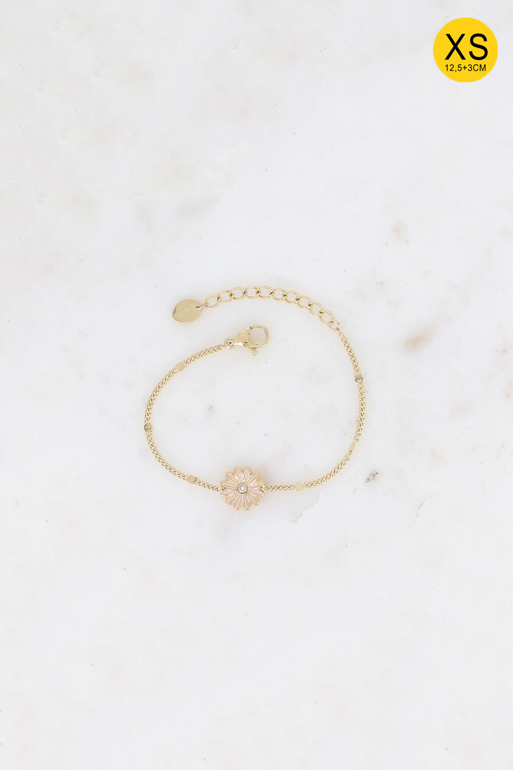 Grossista Bohm - Bracciale Aloysia XS - margherita con petali smaltati e zircone cubico