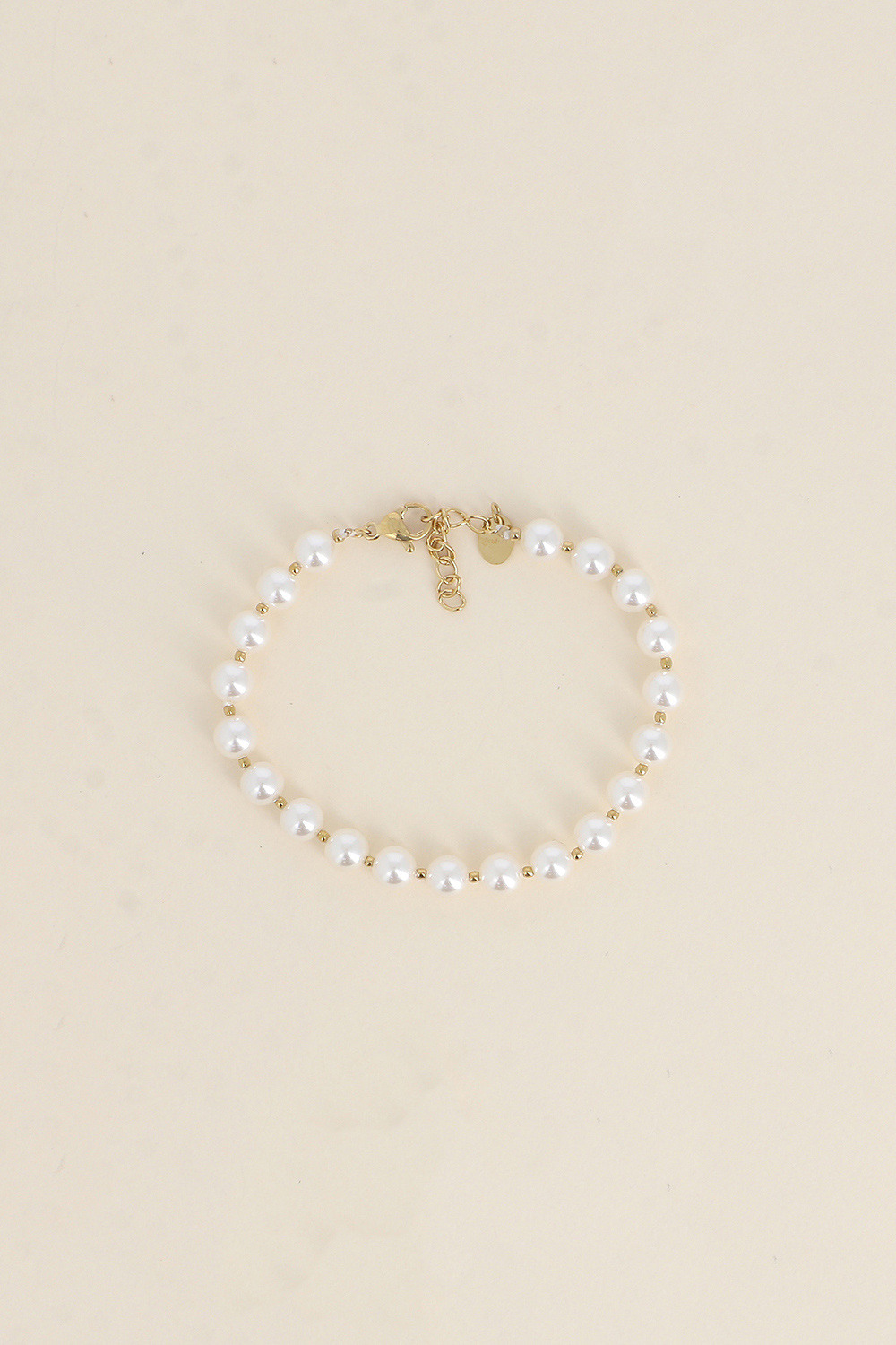 Grossiste Bohm - Bracelet - grosses perles de résine blanche 6mm