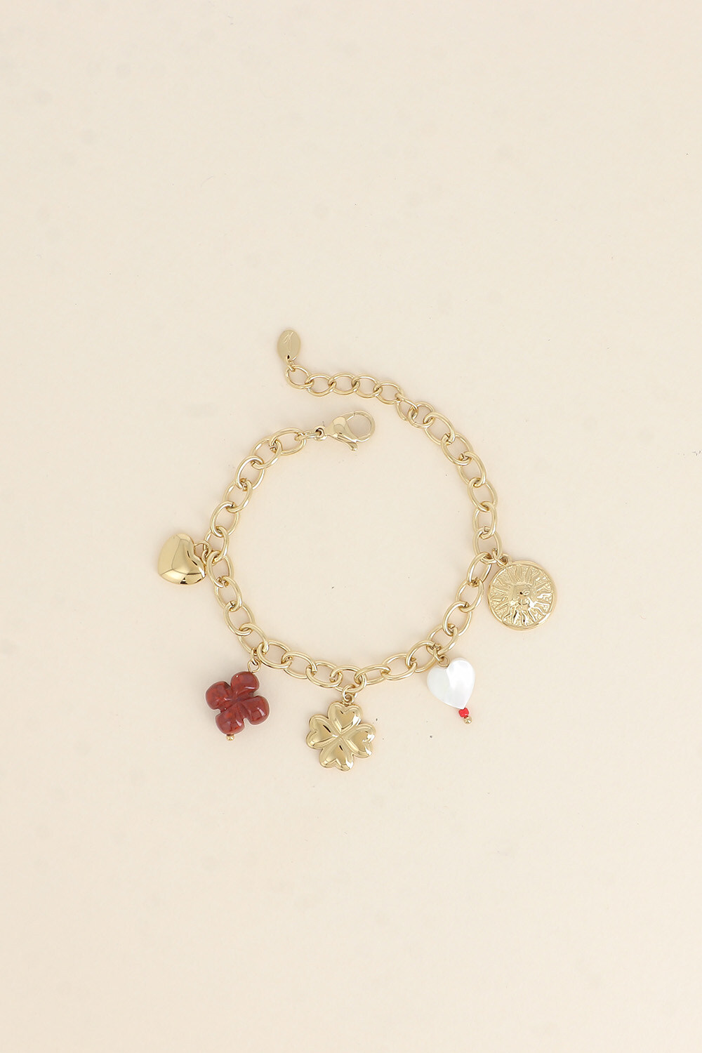 Großhändler Bohm - Armband - Kleeblätter, Sonne, Herzen