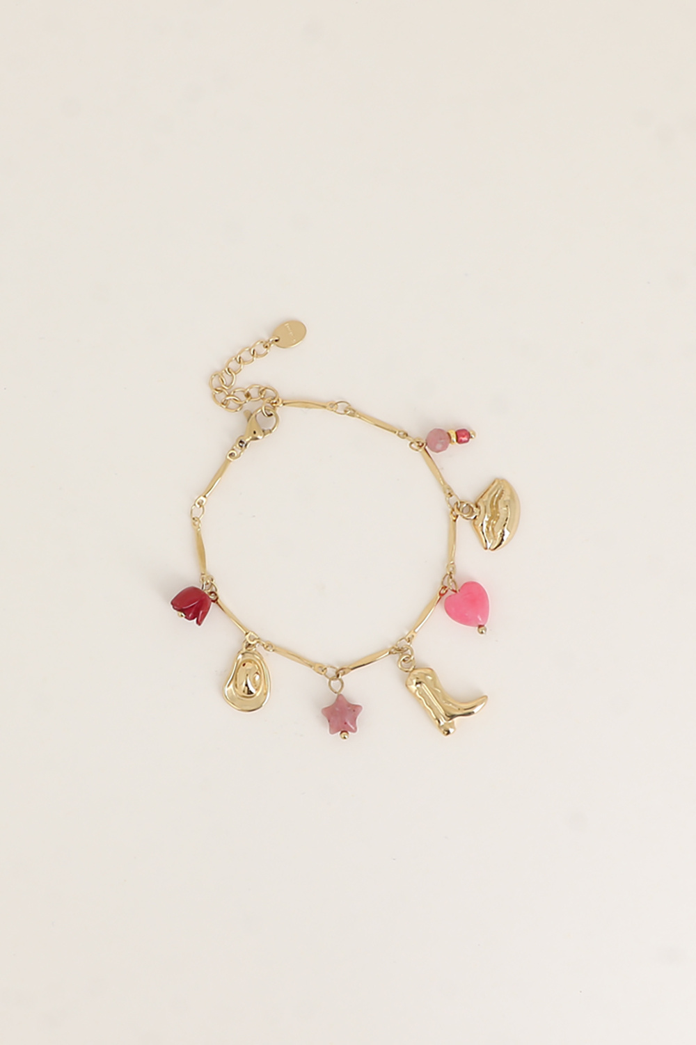 Großhändler Bohm - Armband - Perlen, Blume, Stern, Hut, Stiefel, Lippen, Herz