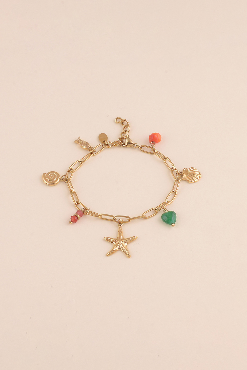 Grossista Bohm - Bracciale - pietre naturali, conchiglie, stella marina