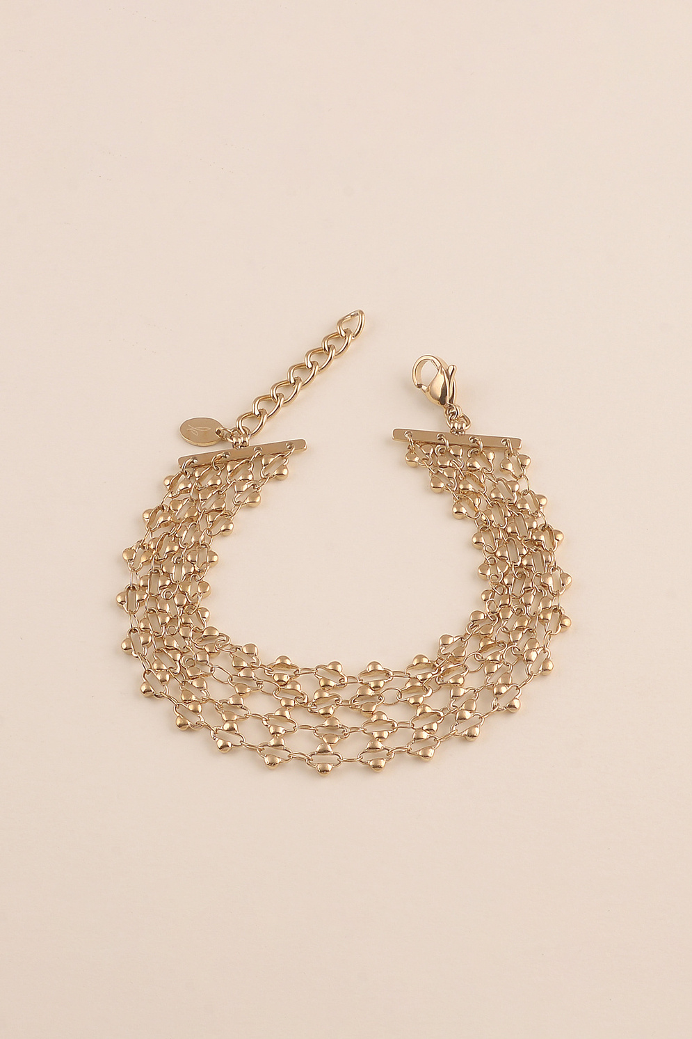 Großhändler Bohm - Mehrreihiges Armband - Kleeblattglieder