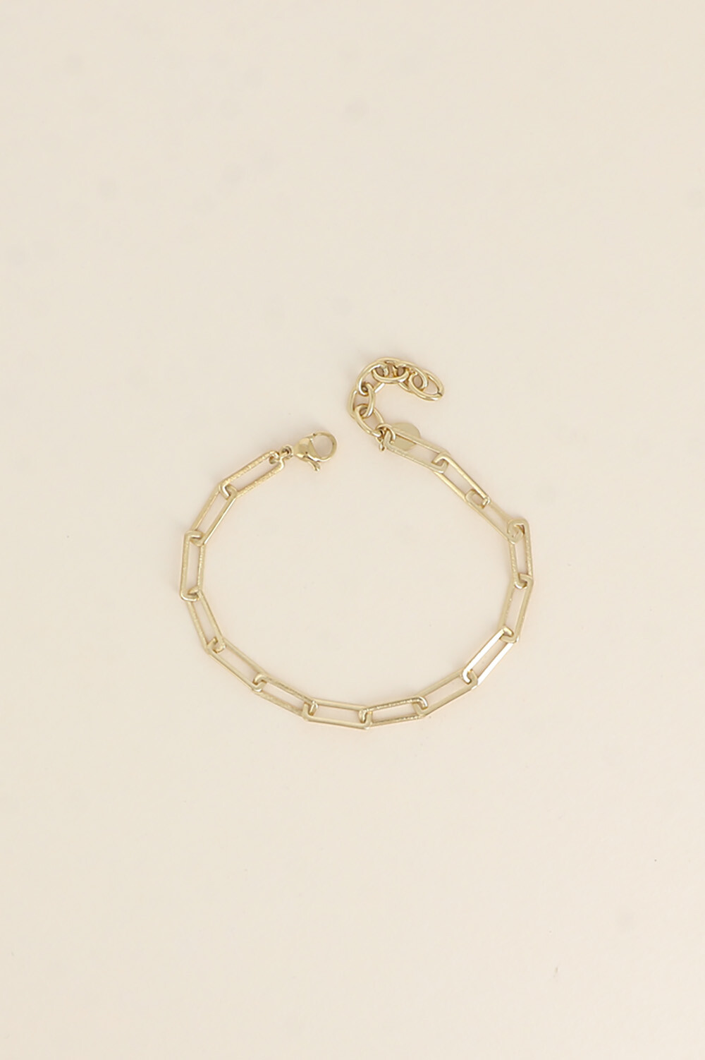 Mayorista Bohm - Pulsera - cadena de eslabones rectangulares con acabado mate cepillado