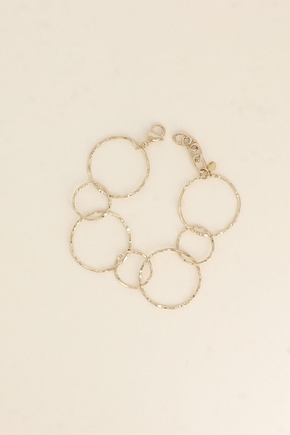 Mayorista Bohm - Pulsera - múltiples anillos redondos texturizados