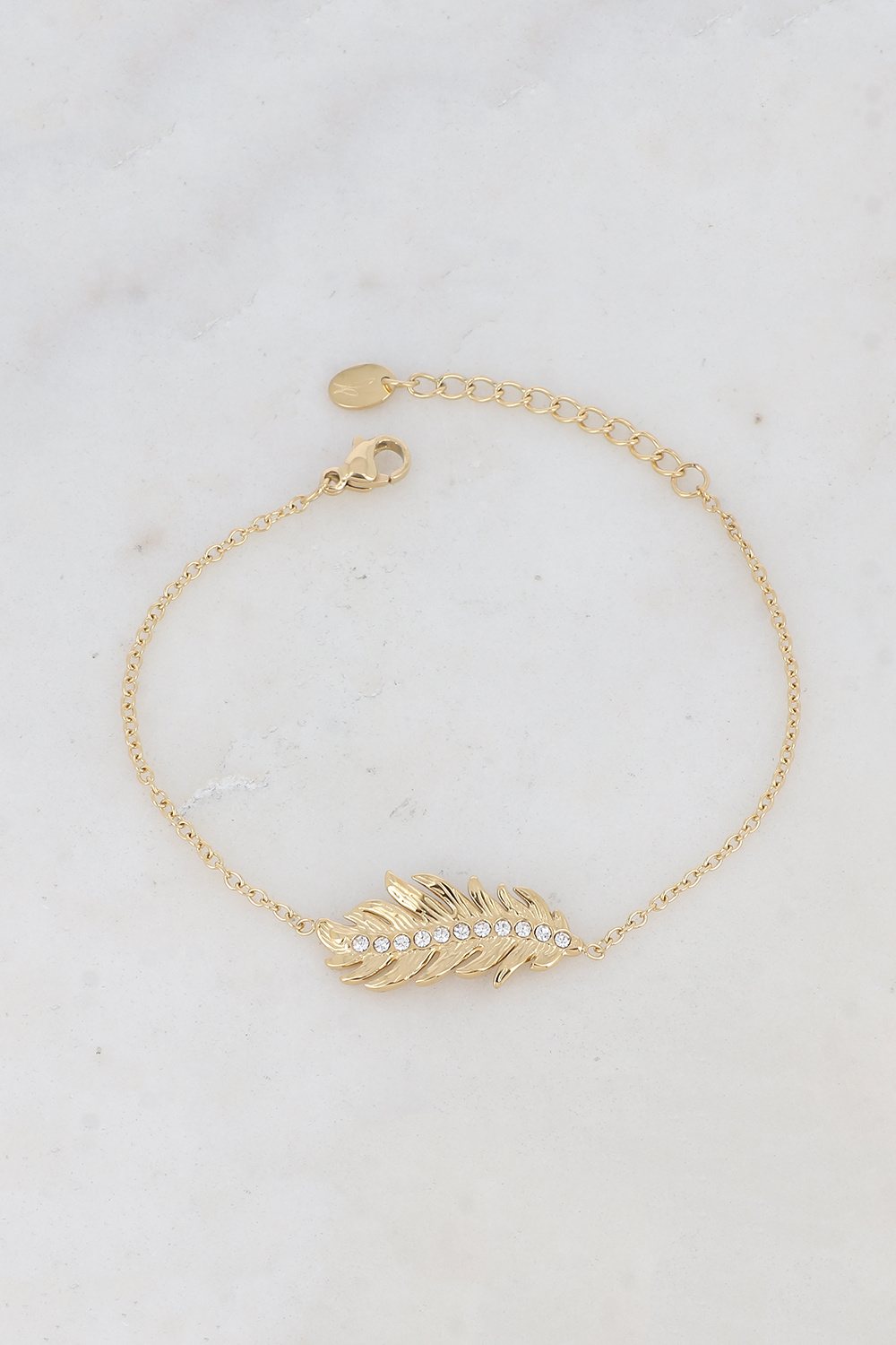 Großhändler Bohm - Armband - Feder und Zirkonia