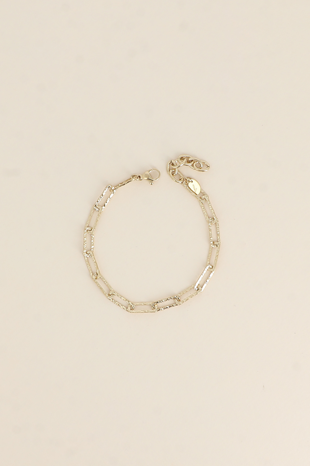 Mayorista Bohm - Pulsera - cadena de eslabones rectangulares texturizados