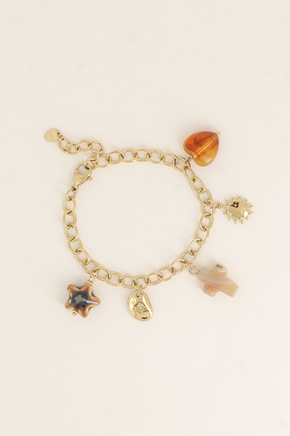 Grossiste Bohm - Bracelet - soleil, croix religieuse, ovale avec cristal, étoile, résine