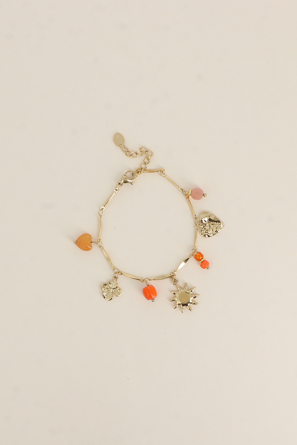 Mayorista Bohm - Pulsera - corazones, trébol, sol, cerámica esmaltada, piedras naturales