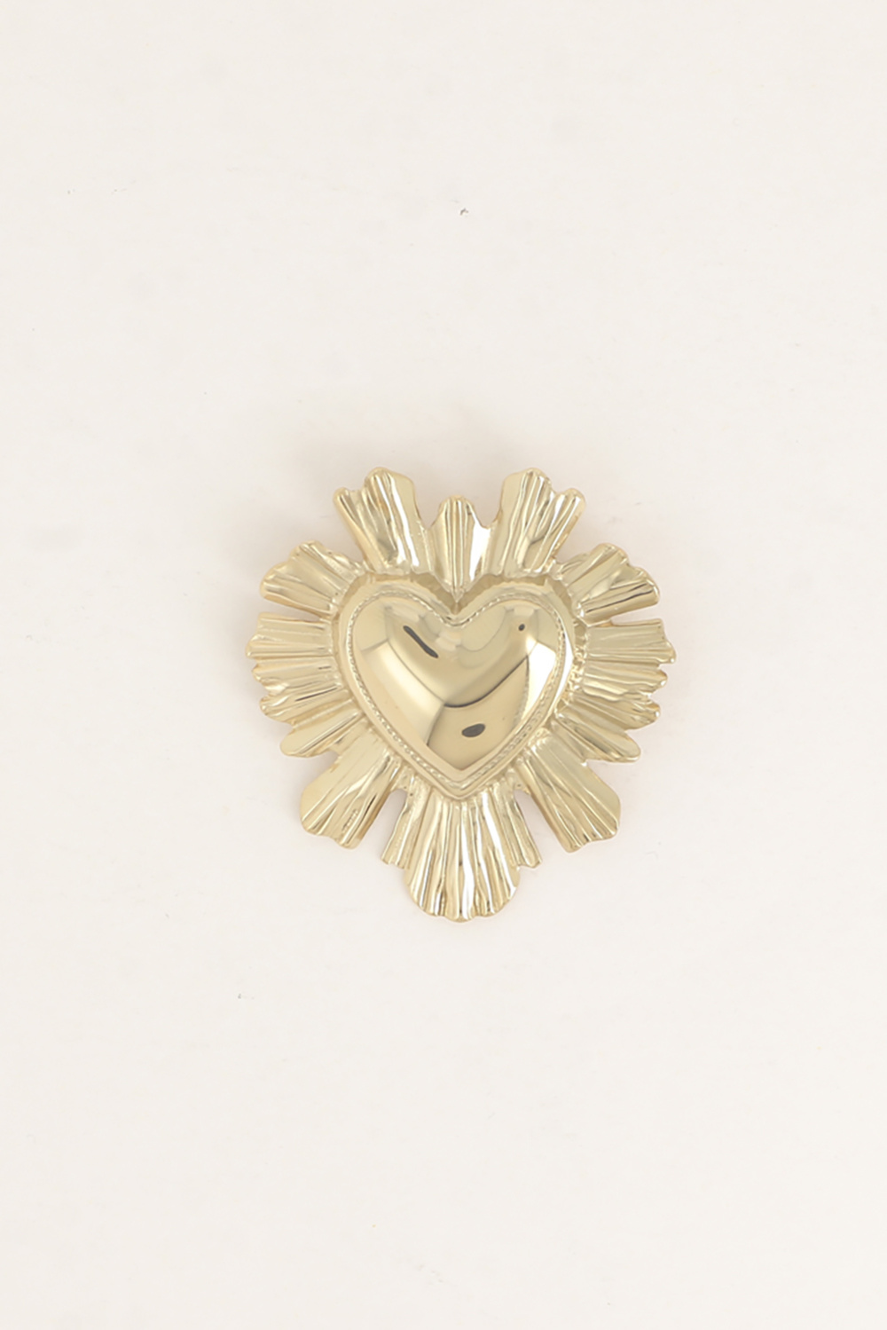Wholesaler Bohm - Brooch - heart with scalloped edges