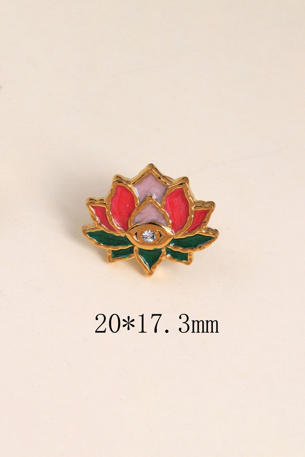 Grossiste Bohm - Pin's - lotus en émail et oeil avec cristal