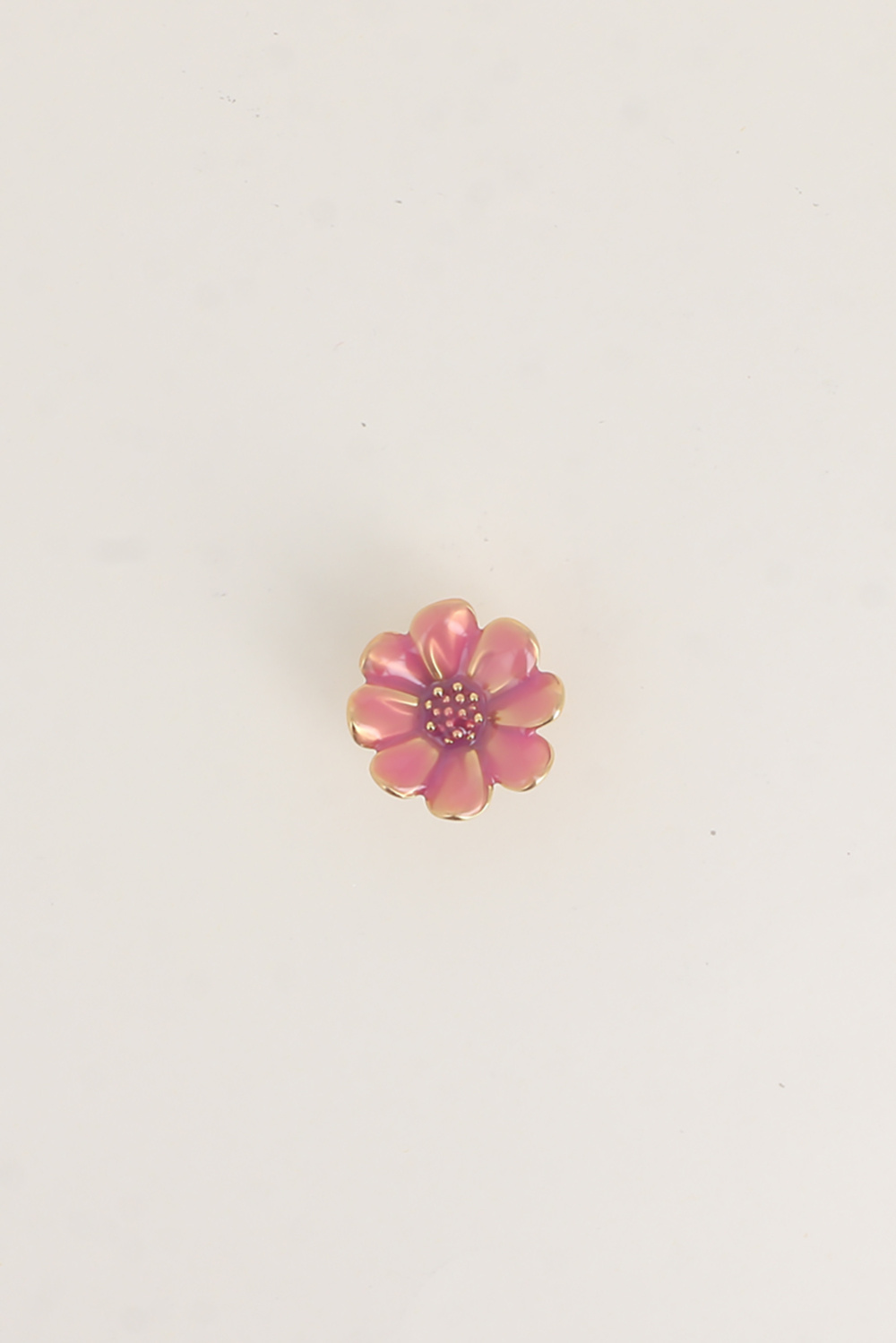 Grossiste Bohm - Pin's - motif fleur émaillée 25mm