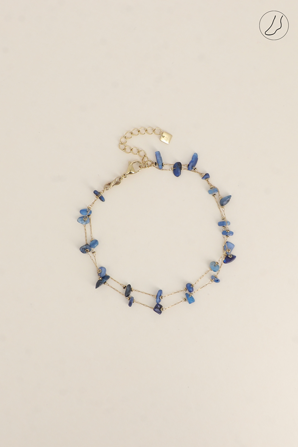 Wholesaler Bohm - Anklet - 2 layers, natural stones
