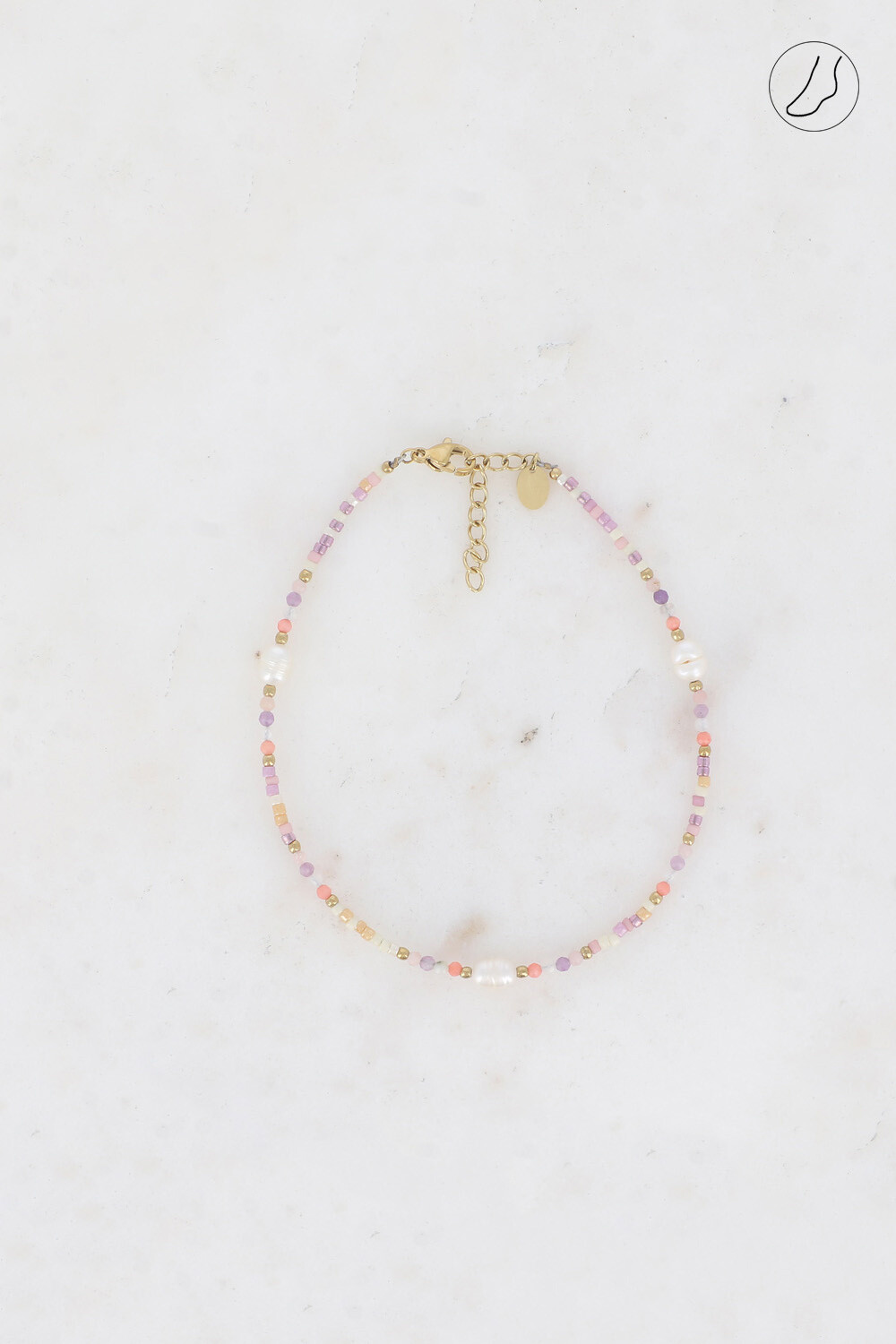 Wholesaler Bohm - Ankle chain - seed beads, freshwater pearls