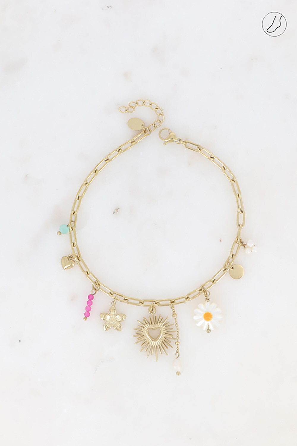 Grossista Bohm - Mela - Pietre naturali, cuore aperto, perle d'acqua dolce, fiori