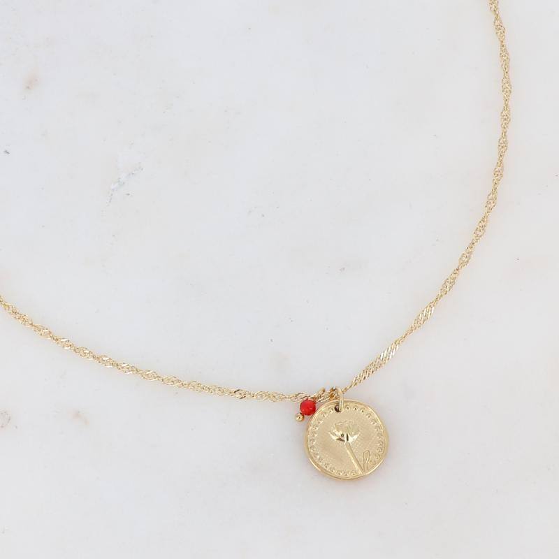Grossista Bohm - Collana Fleury - Fiore di nascita - Luglio NINFEA