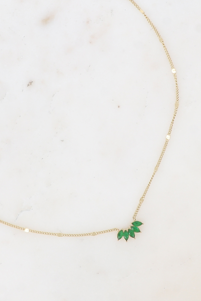 Mayorista Bohm - Collar - colgante de hoja de cristal