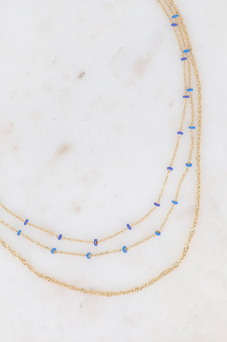 Mayorista Bohm - Collar Frédérique - 3 cadenas con esmalte