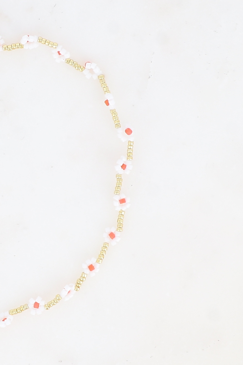 Grossiste Bohm - Collier - sur fil avec fleurs en perles rocailles