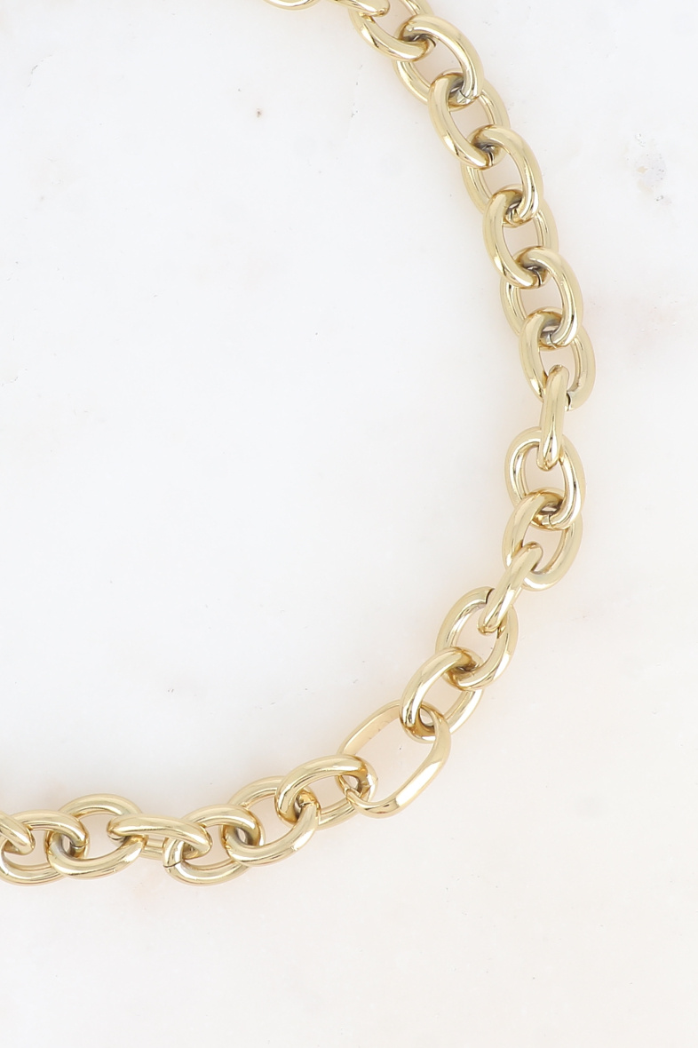 Grossiste Bohm - Collier - grosse maille aux anneaux ovales en acier inoxydable