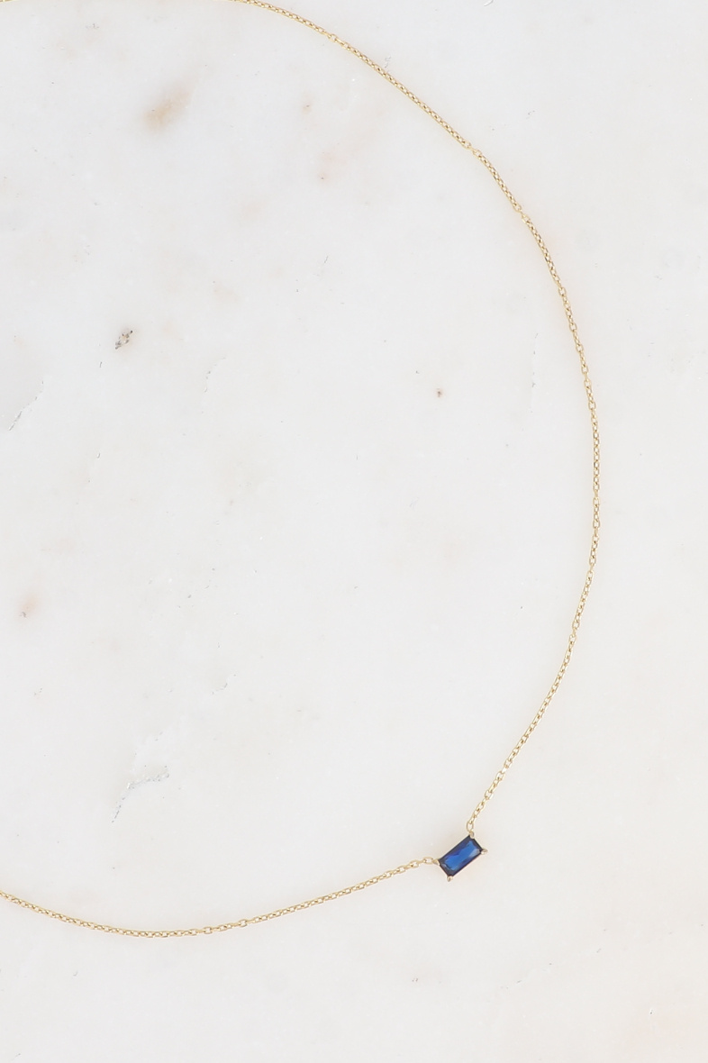 Grossiste Bohm - Collier - en acier inoxydable avec cristal rectangulaire