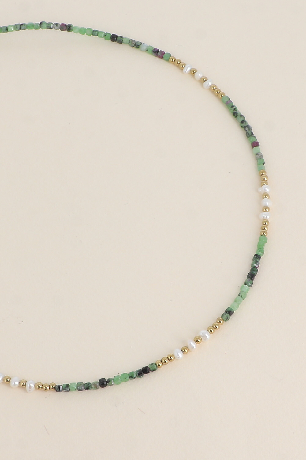 Mayorista Bohm - Collar tipo cable - perlas de agua dulce y piedras naturales cúbicas