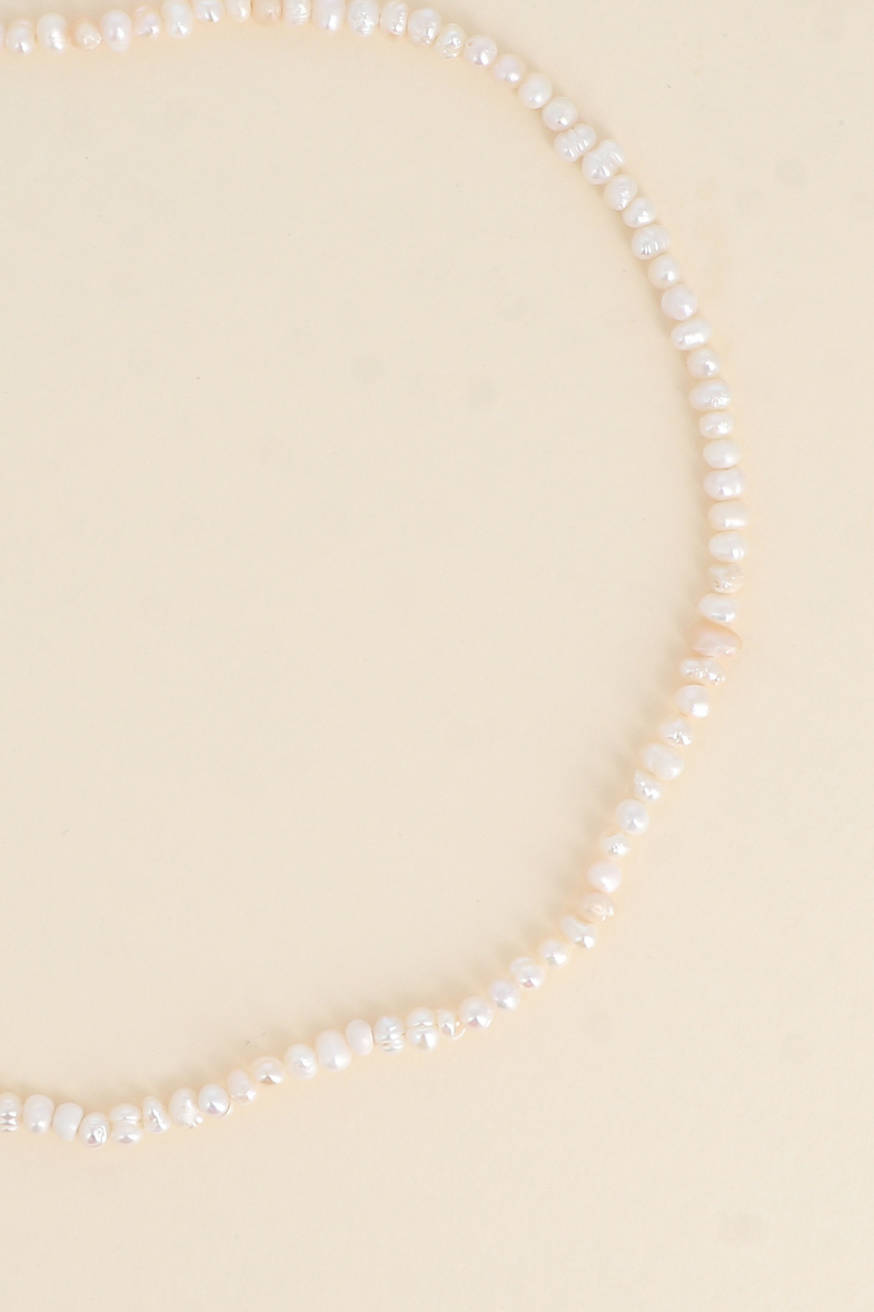 Wholesaler Bohm - Necklace on cord, choker - 3 mm freshwater pearls