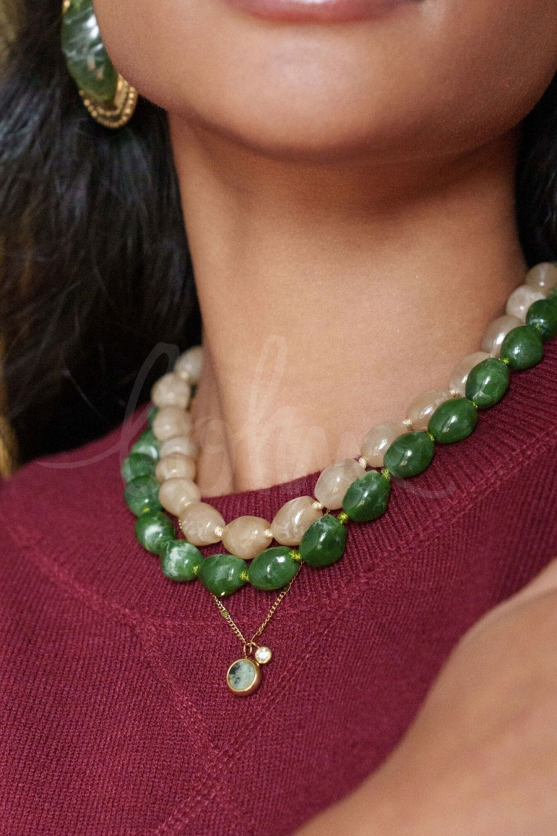 Wholesaler Bohm - Sixtine cord necklace - large colored resin beads
