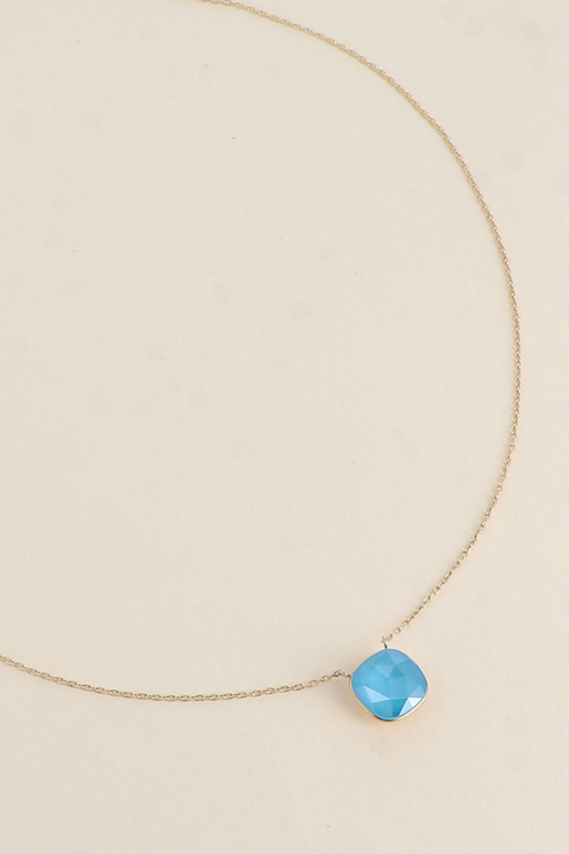 Großhändler Bohm - Goldene Béa -Halskette - Dekoriert mit Swarovski® 10 mm Kristallen