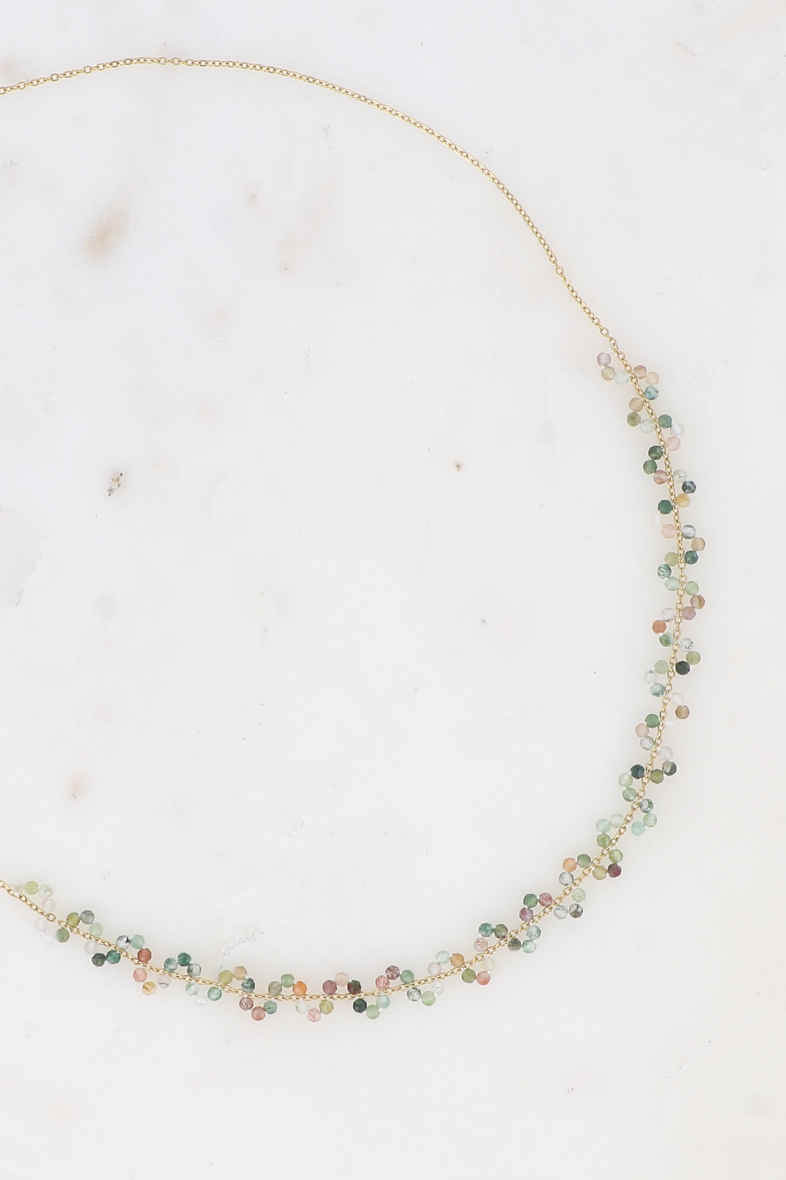 Grossiste Bohm - Collier - Zigzag de pierres naturelles