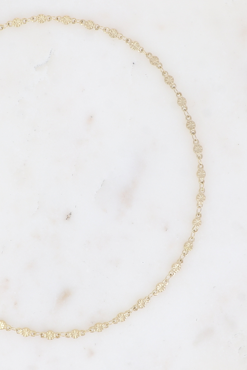 Grossiste Bohm - Collier - maille de pièces rondes aux étoiles gravées