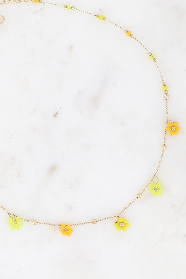 Grossiste Bohm - Collier - 5 fleurs perlées