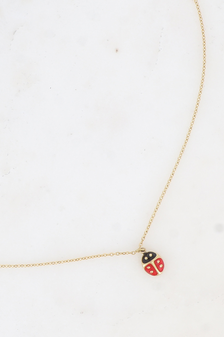 Grossiste Bohm - Collier - coccinelle émaillée