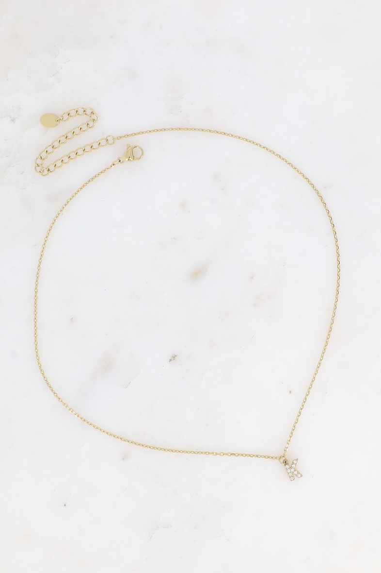 Grossiste Bohm - Collier - initial K avec oxydes de zirconium
