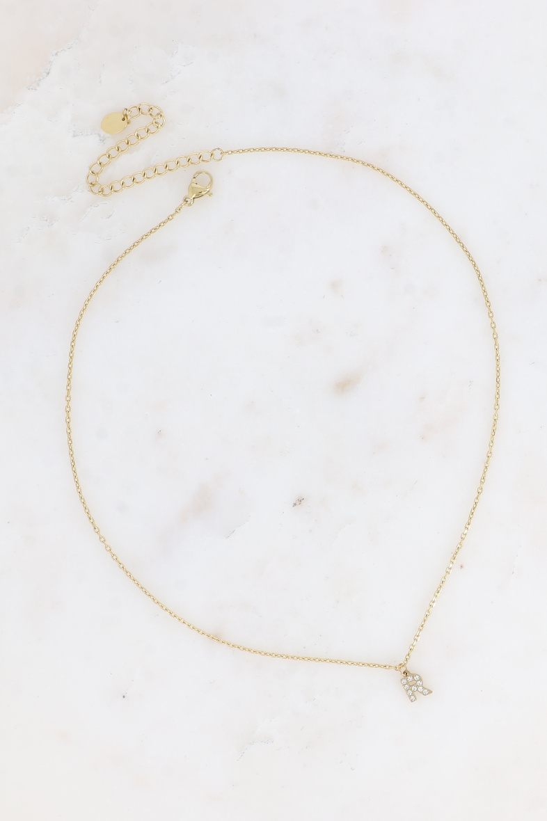 Grossiste Bohm - Collier - initial R avec oxydes de zirconium