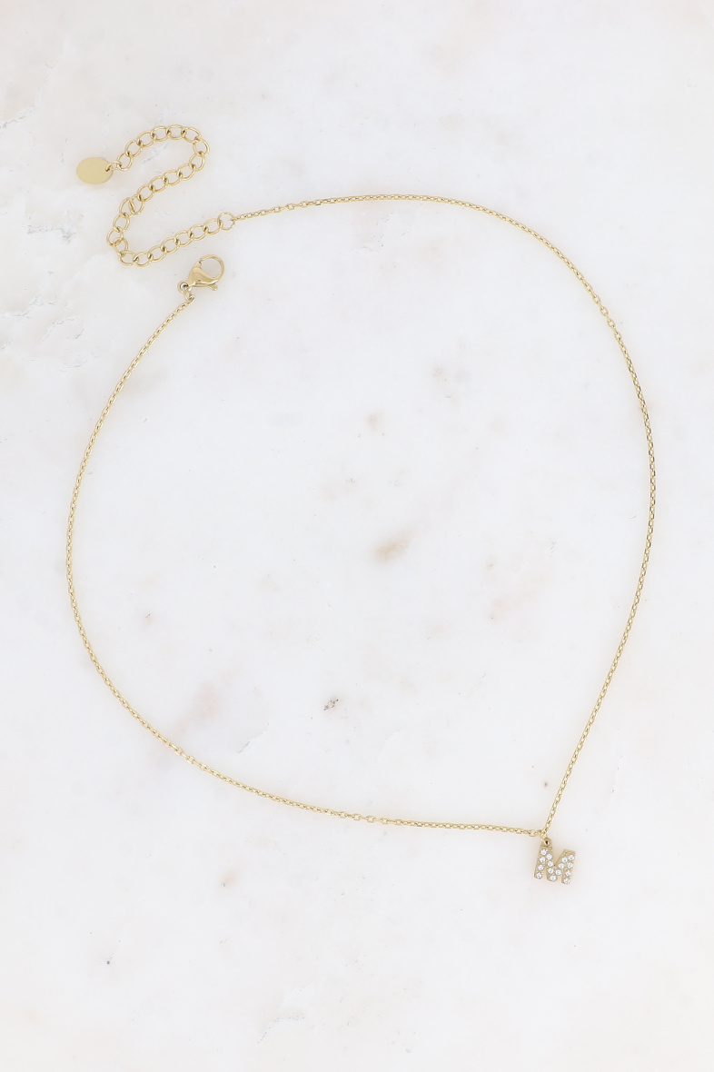 Grossiste Bohm - Collier - initial M avec oxydes de zirconium