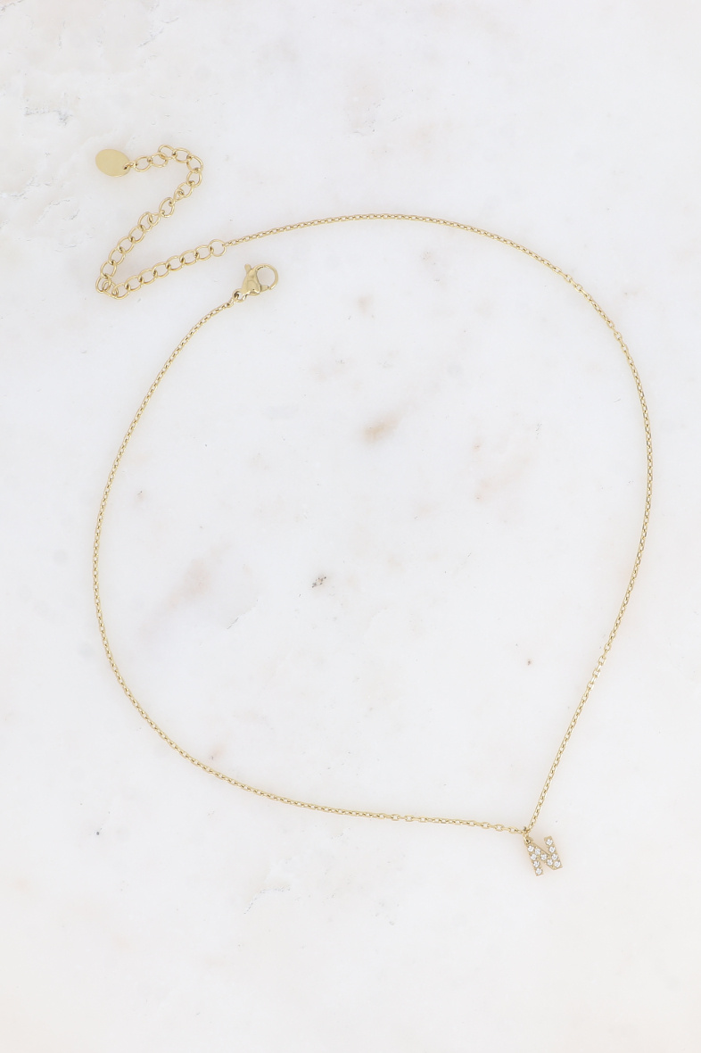 Grossiste Bohm - Collier - initial N avec oxydes de zirconium