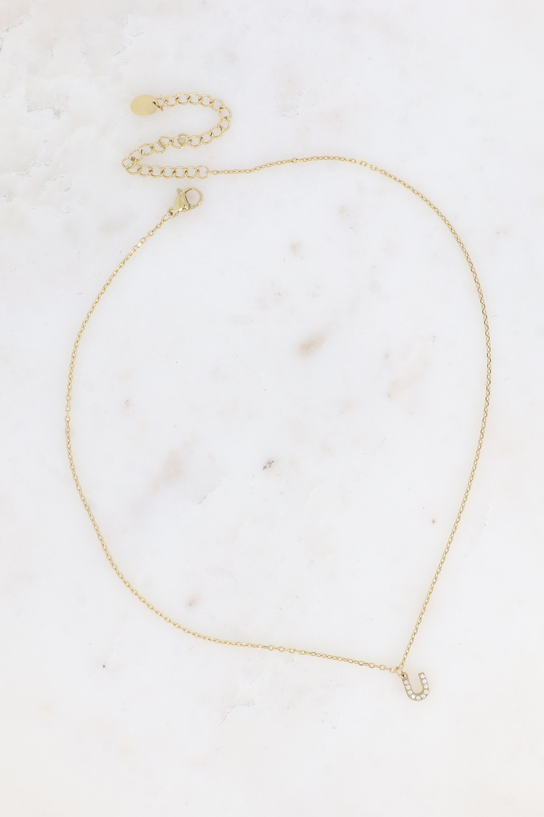 Grossiste Bohm - Collier - initial U avec oxydes de zirconium
