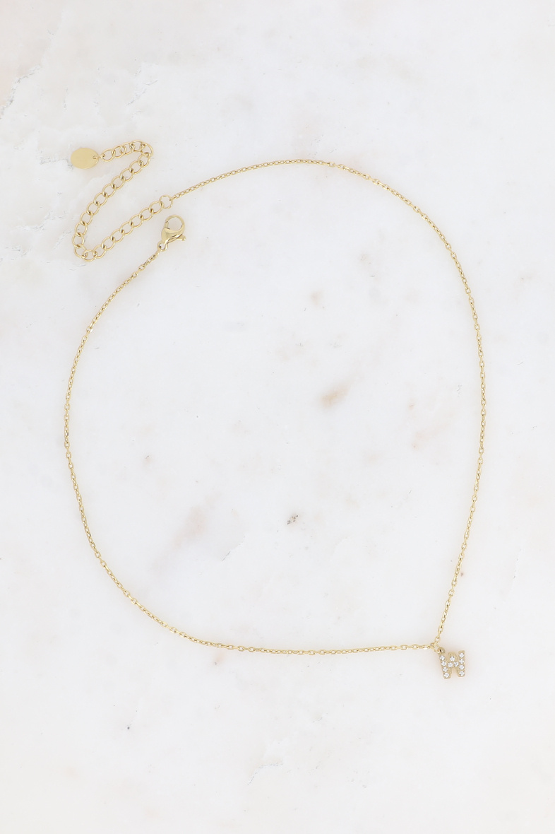 Grossiste Bohm - Collier - initial W avec oxydes de zirconium