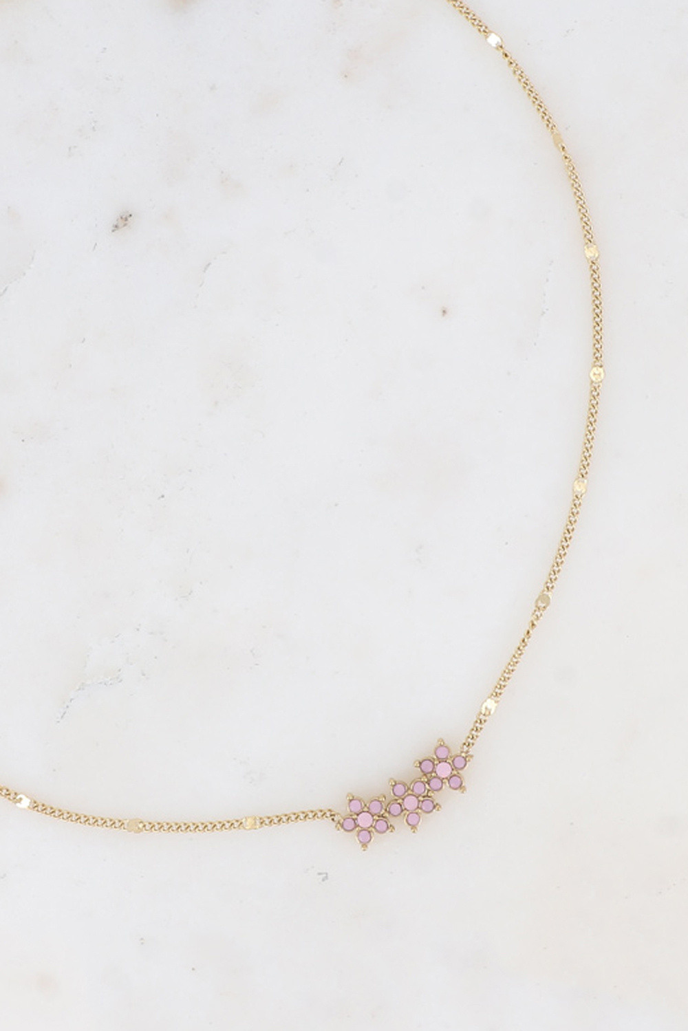 Mayorista Bohm - Collar - 3 flores con óxidos de circonio