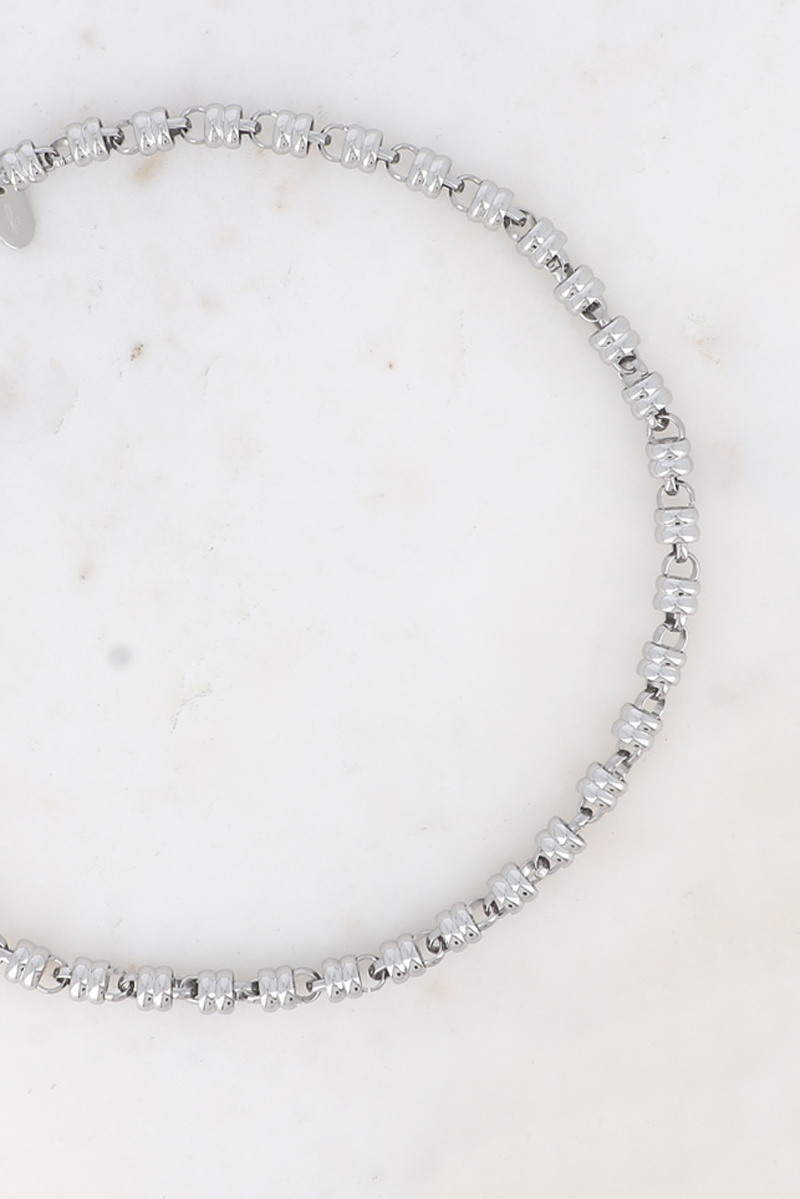 Wholesaler Bohm - UNISEX necklace - double ring and through round mesh