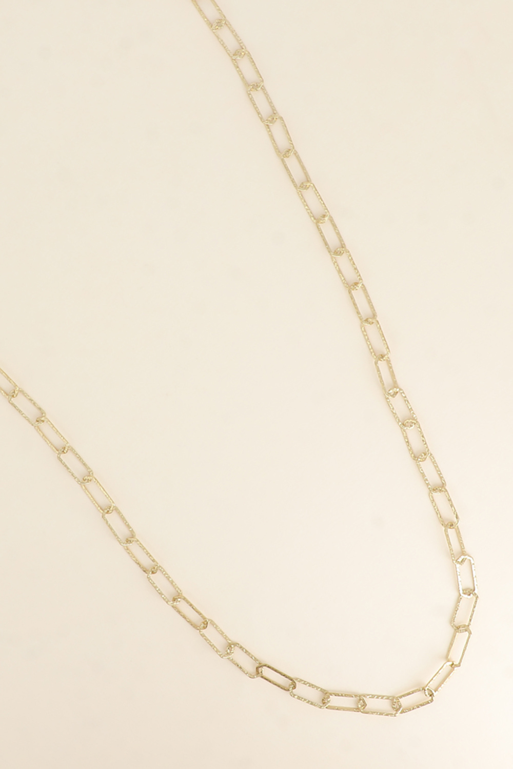 Wholesaler Bohm - Long necklace - textured hexagonal link chain 90+7CM