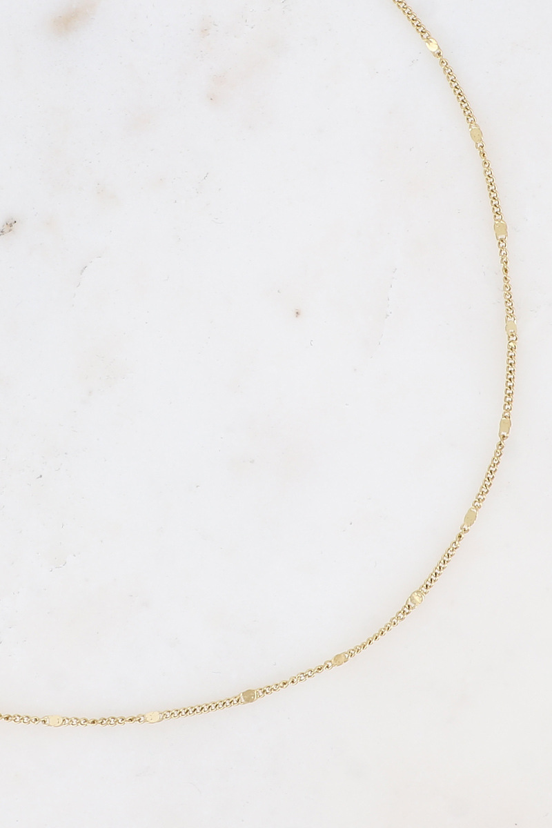 Wholesaler Bohm - Necklace - fine and flat curb chain links 40+5 cm