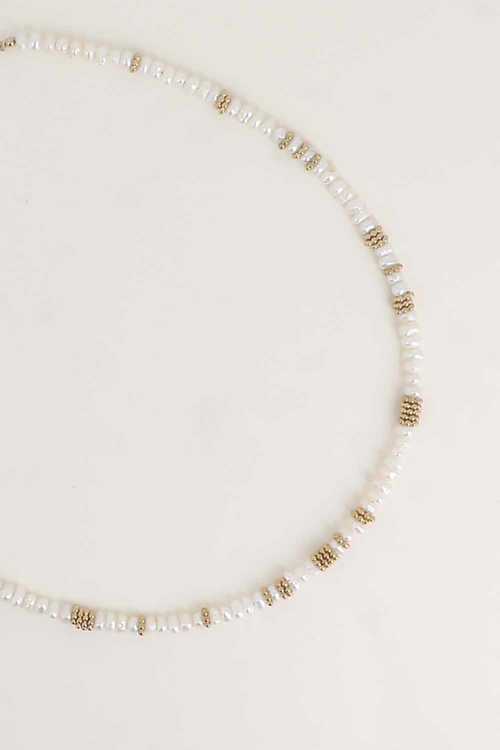 Grossista Bohm - Collana - perle d'acqua dolce e anelli effetto milgrain