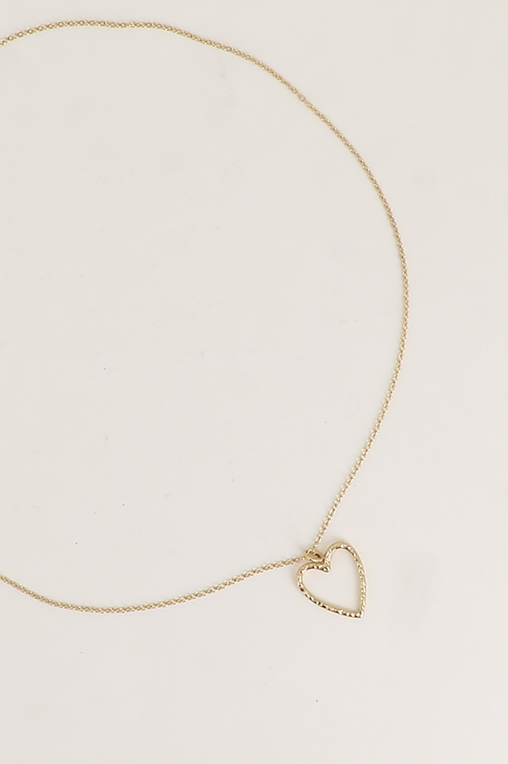 Mayorista Bohm - Collar - colgante de corazón calado martillado