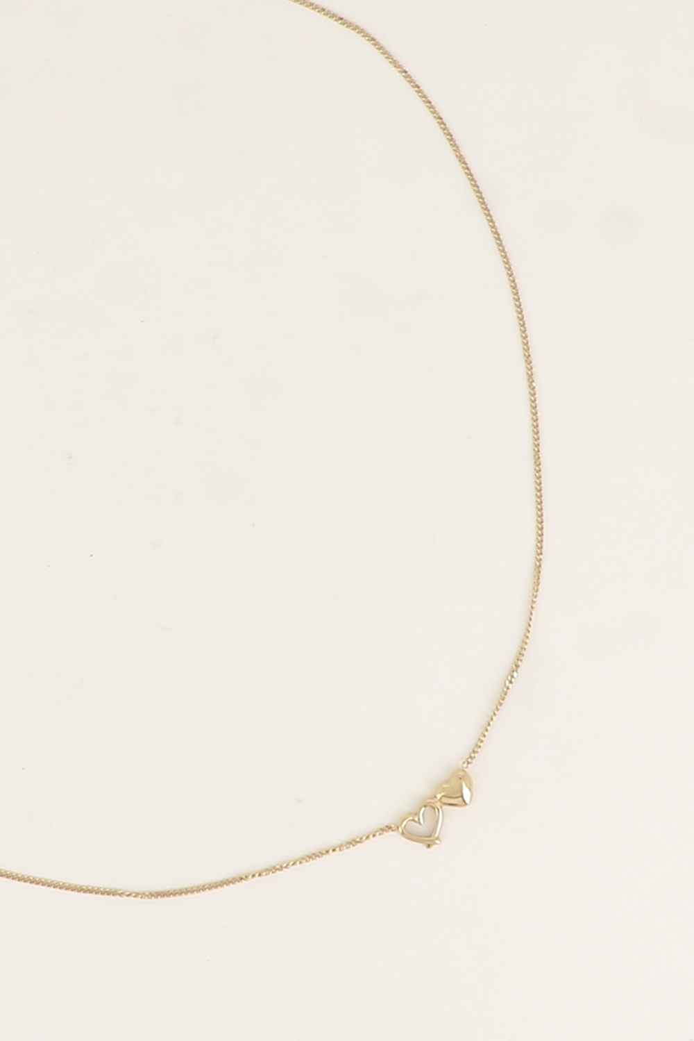 Grossista Bohm - Collana - una delicata catena a maglia con due cuori
