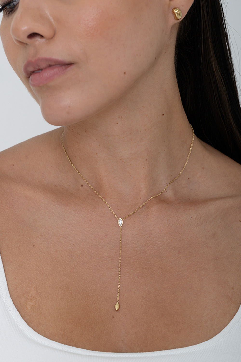 Mayorista Bohm - Collar en Y - Cristal de Almendra